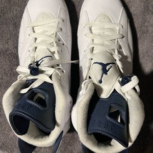 Jordan White and Navy Sneakers